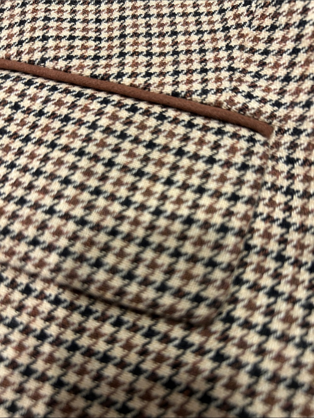 Talbots Plus Petite Relaxed 90s Blazer Autumn Check Brown Houndstooth Women 22wp - Picture 8 of 16